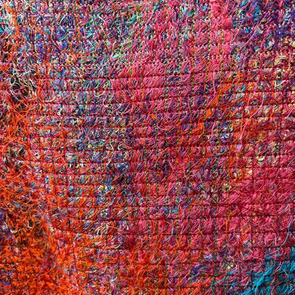 Vintage Florissant NY Fuzzy Artsy Multicolor Jacket Maximalist Small - Picture 5 of 5